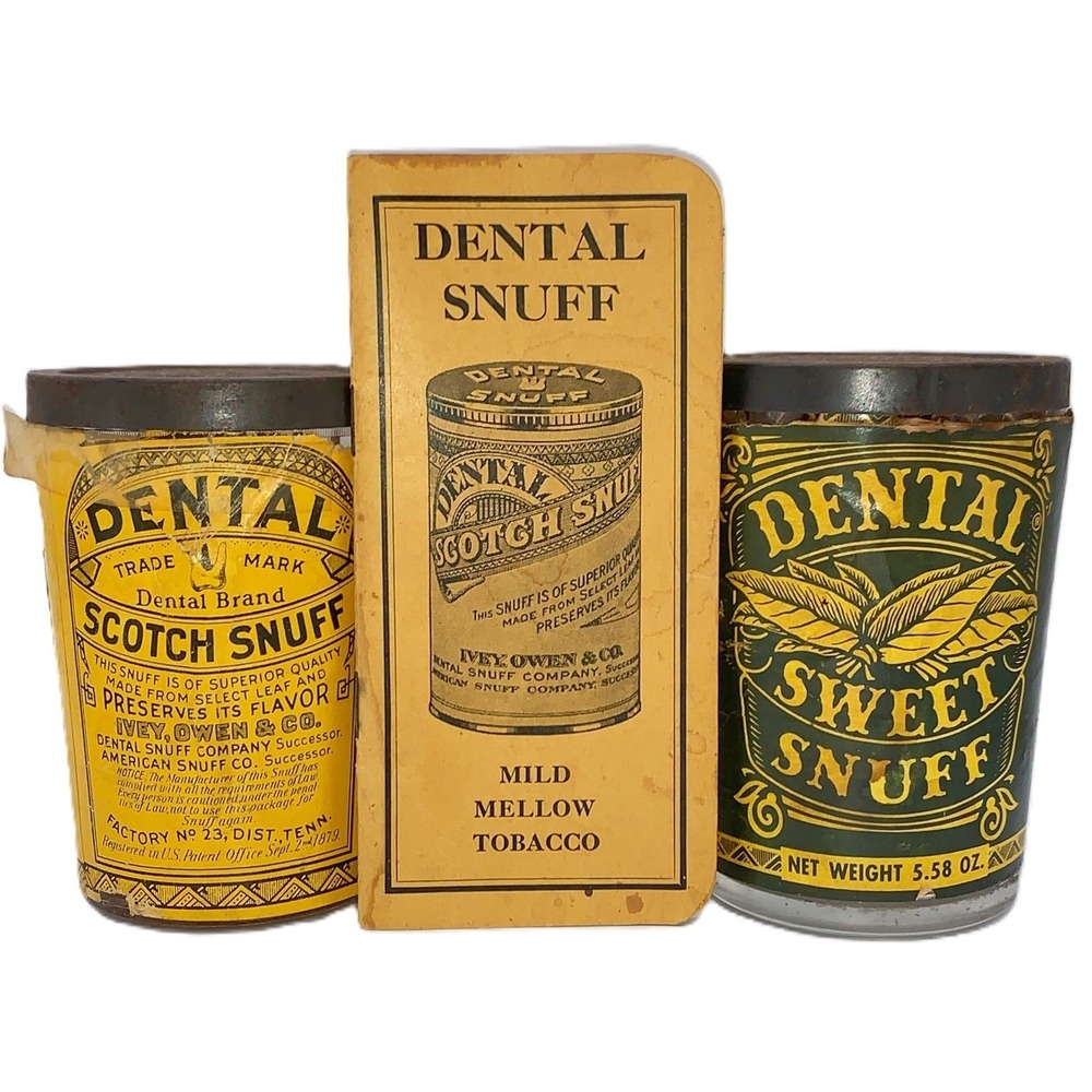 Vtg 1940 Dental Sweet Empty Packaging Jars & Unused 1941 Notepad‎ American Co.